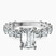Giselle Side Emerald Lab Diamond Engagement Ring in 10kt White Gold
