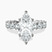 Pre-Designed 10kt White Gold Giselle Side Emerald Lab Diamond Ring