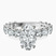 Giselle Side Emerald Lab Diamond Engagement Ring in 10kt White Gold