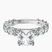 Giselle Side Emerald Lab Diamond Engagement Ring in 10kt White Gold