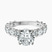 Giselle Side Emerald Lab Diamond Engagement Ring in 10kt White Gold