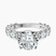 Pre-Designed 10kt White Gold Giselle Side Emerald Lab Diamond Ring