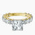 Giselle Side Emerald Lab Diamond Engagement Ring in 18kt Yellow Gold