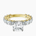 Giselle Side Emerald Lab Diamond Engagement Ring in 18kt Yellow Gold