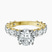 Giselle Side Emerald Lab Diamond Engagement Ring in 10kt Yellow Gold
