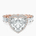 Amaryllis Side Emerald Lab Diamond Engagement Ring in 10kt Rose Gold