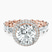 Amaryllis Side Emerald Lab Diamond Engagement Ring in 10kt Rose Gold