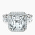 Amaryllis Side Emerald Lab Diamond Engagement Ring in Platinum