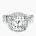 Amaryllis Side Emerald Lab Diamond Engagement Ring in Platinum