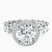Amaryllis Side Emerald Lab Diamond Engagement Ring in 10kt White Gold