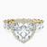 Amaryllis Side Emerald Lab Diamond Engagement Ring in 14kt Yellow Gold