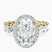Amaryllis Side Emerald Lab Diamond Engagement Ring in 14kt Yellow Gold