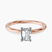 Pre-Designed 10kt Rose Gold Four Prong Solitaire 1.5mm Lab Diamond Ring