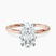 Four Prong Solitaire 1.5mm Lab Diamond Engagement Ring in 10kt Rose Gold