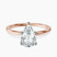 Pre-Designed 10kt Rose Gold Four Prong Solitaire 1.5mm Lab Diamond Ring