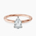 Pre-Designed 10kt Rose Gold Four Prong Solitaire 1.5mm Lab Diamond Ring