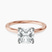 Four Prong Solitaire 1.5mm Lab Diamond Engagement Ring in 18kt Rose Gold