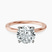 10kt Rose Gold Four Prong Solitaire 1.5mm Lab Diamond Ring