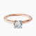 Pre-Designed 14kt Rose Gold Four Prong Solitaire 1.5mm Lab Diamond Ring