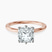 Six Prong Solitaire 1.5mm Lab Diamond Engagement Ring in 10kt Rose Gold
