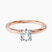 Pre-Designed 14kt Rose Gold Six Prong Solitaire 1.5mm Lab Diamond Ring
