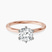 Pre-Designed 14kt Rose Gold Six Prong Solitaire 1.5mm Lab Diamond Ring