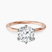 Pre-Designed 14kt Rose Gold Six Prong Solitaire 1.5mm Lab Diamond Ring
