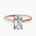 Pre-Designed 10kt Rose Gold Six Prong Solitaire 1.5mm Lab Diamond Ring