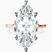 Pre-Designed 14kt Rose Gold Six Prong Solitaire 1.5mm Lab Diamond Ring