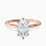 Pre-Designed 14kt Rose Gold Six Prong Solitaire 1.5mm Lab Diamond Ring