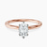 Pre-Designed 18kt Rose Gold Six Prong Solitaire 1.5mm Lab Diamond Ring