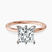 Six Prong Solitaire 1.5mm Lab Diamond Engagement Ring in 10kt Rose Gold