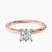 Pre-Designed 18kt Rose Gold Six Prong Solitaire 1.5mm Lab Diamond Ring