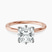 Six Prong Solitaire 1.5mm Lab Diamond Engagement Ring in 10kt Rose Gold