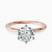 Pre-Designed 14kt Rose Gold Six Prong Solitaire 1.5mm Lab Diamond Ring