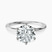 10kt White Gold Six Prong Solitaire 1.5mm Lab Diamond Ring