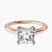 Pre-Designed 10kt Rose Gold Agnes Criss cross Prong Solitaire 1.5mm Lab Diamond Ring