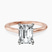 Pre-Designed 18kt Rose Gold Agnes Criss cross Prong Solitaire 1.5mm Lab Diamond Ring