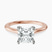 Pre-Designed 18kt Rose Gold Agnes Criss cross Prong Solitaire 1.5mm Lab Diamond Ring
