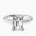 Pre-Designed 10kt White Gold Agnes Criss cross Prong Solitaire 1.5mm Lab Diamond Ring