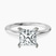Pre-Designed 10kt White Gold Agnes Criss cross Prong Solitaire 1.5mm Lab Diamond Ring