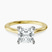 Pre-Designed 10kt Yellow Gold Agnes Criss cross Prong Solitaire 1.5mm Lab Diamond Ring