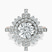 Sunshine Halo Lab Diamond Engagement Ring in 9ct Rose Gold