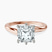 Pre-Designed 14kt Rose Gold Seraphina Twist Prongs Solitaire 1.5mm Lab Diamond Ring