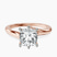 Pre-Designed 10kt Rose Gold Seraphina Twist Prongs Solitaire 1.5mm Lab Diamond Ring