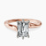 Pre-Designed 18kt Rose Gold Seraphina Twist Prongs Solitaire 1.5mm Lab Diamond Ring