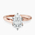 Pre-Designed 10kt Rose Gold Seraphina Twist Prongs Solitaire 1.5mm Lab Diamond Ring