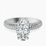 Casimer Secret Halo Lab Diamond Engagement Ring in 10kt White Gold