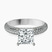 Casimer Secret Halo Lab Diamond Engagement Ring in 10kt White Gold