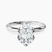 Blooming Petal Secret Halo Lab Diamond Engagement Ring in 9ct White Gold